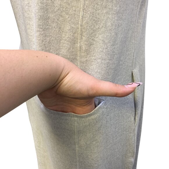 Greg Norman Gray Short-Sleeve Zip-Up Mock Neck Dress With Pockets Size M - Picture 5 of 8